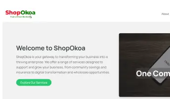 Shop Okoa homepage